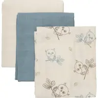 Pippi Spucktücher - 3er-Pack - 70x70 cm - Metall Minze - - 70x70 cm - Spucktücher