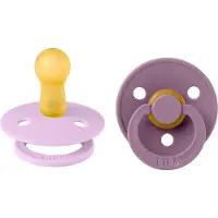 BIBS Colour Fopspenen - 2-pack - Maat 2 - Rond - Violet Sky/Mau - - OneSize - Fopspenen