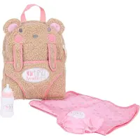Tiny Treasures Bear Hug Changing Bag (30557) Doll Roze Kinderen