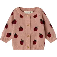 Lil´ Atelier Gebreid vest 'NBFLULIO' oudroze / bordeaux / zwart