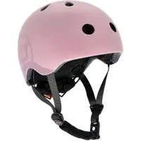 Scoot & Ride Helmet – Kinderhelm – S 51-55 cm – LED achterlicht – magnetische sluiting – verstelbaar – Roze
