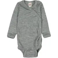 Engel - Kid's Wickelbody L/S - Merino-ondergoed 74/80, grijs