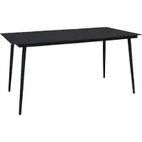 Syfax Tuintafel 150x80x74 cm staal en glas zwart