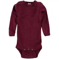 Engel - Baby-Body Langarm Mit Druckverschluss Schulter - Merino-ondergoed 98/104, purper