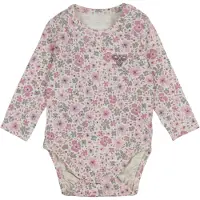 Hummel Romper l/s - hmlMini Flower - Roze Nectar - - 1 jaar (80) - Rompers Lange Mouw