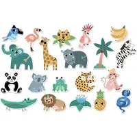 Vilac magneten jungle houten speelgoed Michelle Carlslund 20 stuks.
