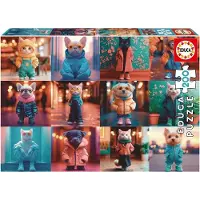 Educa - legpuzzel- Fashion Animals 200 stukjes