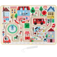 Vilac Magnetisch labyrint Mijn kleine stad - Multicolor - 30 x 22 cm