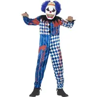 Smiffys Verkleedkleren - Deluxe Sinistere Clown - Blue - - 12-14 jaar (152-164) - Verkleedkleren