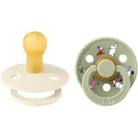 BIBS - x Moomin Pacifier Colour 2 Pack Friends - Ivory - Size 1