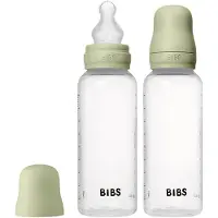 BIBS Babyflessen - 2-pack - 270 ml - PP/Silicone - Sage - - OneSize - Babyflesjes