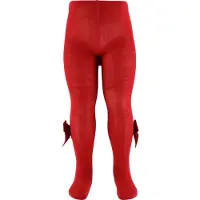 Condor Maillot m. Fluwelen Strik - Red Velvet - - 3-4 jaar (98-104) - Maillots
