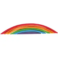 Grimms Houten Speelgoed - Regenboogbrug - 6 Onderdelen - Multico - - OneSize - Bouwblokken