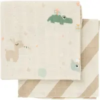 Done by Deer Spucktücher - 2er-Pack - Celebration - Sand - - One Size - Spucktücher