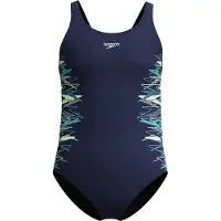 Speedo EnduraFlex sportbadpak Placement donkerblauw Meisjes Nylon - maat 116