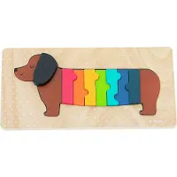 Vilac Inlegpuzzel - - Hond - Beige - 11 stukken - 30 x 15 x 2 cm