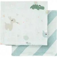 Done by Deer Spucktücher - 2er-Pack - Celebration - Blau - - One Size - Spucktücher