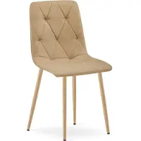 Leobert LIBRA Eetkamerstoel – Groen Stof – Houten Poten – Comfortabele Gestoffeerde Zitting – Modern Design – Voor Woonkamer, Keuken en Eetkamer – Max. 110 kg