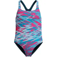Speedo - Kid's Hyperboom Print Medalist One Piece - Badpak 140, blauw