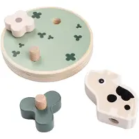 Done by Deer Match & Screw Toy Dotti Baby Toy Groen Kinderen