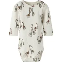 Name it Rompertje/body 'NBMFridolin' bruin / lichtgroen / wit