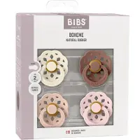BIBS - Pacifier Boheme 4 PACK - Blush Mix - Size 2