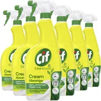 Cif - CleanBoost - Allesreiniger Spray - Cream - 6 flessen x 700 ml - Voordeelverpakking