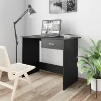 Prolenta Maison Exclusive - Bureau, zwart, 100x50x76 cm, gemaakt van houtvezel