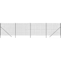 vidaXL Draadgaashek 1,4x10 m gegalvaniseerd staal antracietkleurig