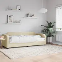 Prolenta Maison Exclusive - Dagbed met matras, crèkleur, 100x200 cm, stof