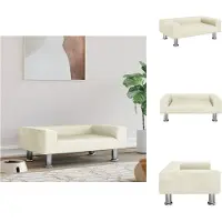 vidaXL Hondenbed, crème, 70x45x26,5 cm, fluweel - Hondenbedden