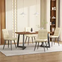 Sweiko eettafel, 117x68 cm, (1 stuk), metalen frame.Rechthoekige eettafel, keukentafel met houtnerfmotief en metalen poten, geschikt voor eetkamer of woonkamer, zwart/walnootkleur