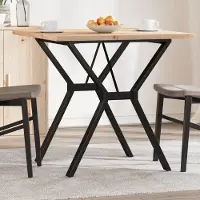 Prolenta Maison Exclusive - Eettafel met Y-frame, 80 x 80 x 75,5 cm, gemaakt van grenenhout en staal