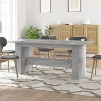 Prolenta Maison Exclusive - Eettafel, grijs Sonoma, 180x90x76 cm, houtvezel