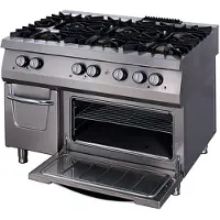 Maxima Premium Fornuis 6 Pitten Driedubbel 90 cm Diep Gas incl. Elektrische Oven 900 Kooklijn