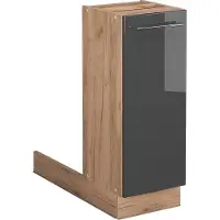 Vicco Fame-Line Keukeneiland – 30 cm zonder werkblad Antraciet Hoogglans