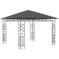 Syfax Prieel met klamboe 180 g/m² 3x3x2,73 m antraciet
