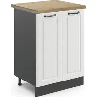 Vicco R-Line Keukenonderkast – 60 cm, WB Eik Wit Landhuis
