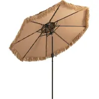 Costway Parasol Hawaï - Ø270 x 250 cm - Bruin