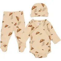 VACVAC Geschenkbox - Hosen m. Füße/Mütze/Body l/ä - Rib - Croiss - - 68/74 - Body L/Ä