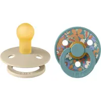 BIBS X Liberty Colour Schnuller - 2er-Pack - Gr. 1 - Rund - Hush - - 0-6 mt - Schnuller