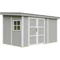 Timbela M939B-TUNDRA GREY - LP SmartSide Tuinhuis op houtbasis - 8,68 m² - 248x412xH231 cm - zonder vloer en zijwand (totaal 3 wanden) met verf