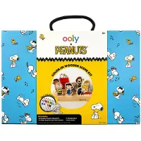 Ooly - x Peanuts - Snoopy voorgesneden scène om in te kleuren - 12 Acrylverfstiften
