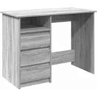 vidaXL Bureau 102x50x75 cm bewerkt hout grijs sonoma eikenkleurig