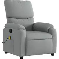 Syfax Massagestoel met lichtgrijze stof