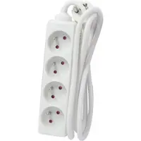 Universeel 4-socket plugboard without power switch Chacon (5 m)