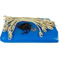 Ubbink Winter- en veiligheidsafdekking voor houten zwembad, , rechthoekig, 350x650, blauw, 550 gram