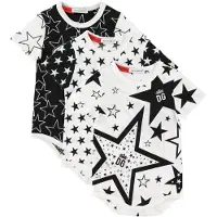 Dolce&Gabbana Rompers s/s - 3-pack - Wit/Zwart m. Sterren - - 9-12 mnd - Rompers Korte Mouw