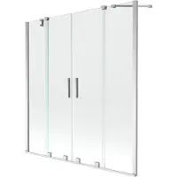 Mexen Velar Duo badwand 2-delig schuifbaar 140 x 150 , transparant, chroom - 896-140-000-02-01