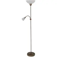 Rabalux 4019 Vloerlamp Pearl, klassiek model, E27-E14 fitting, brons-zilver-wit, rond, klassiek design, diameter 300 mm